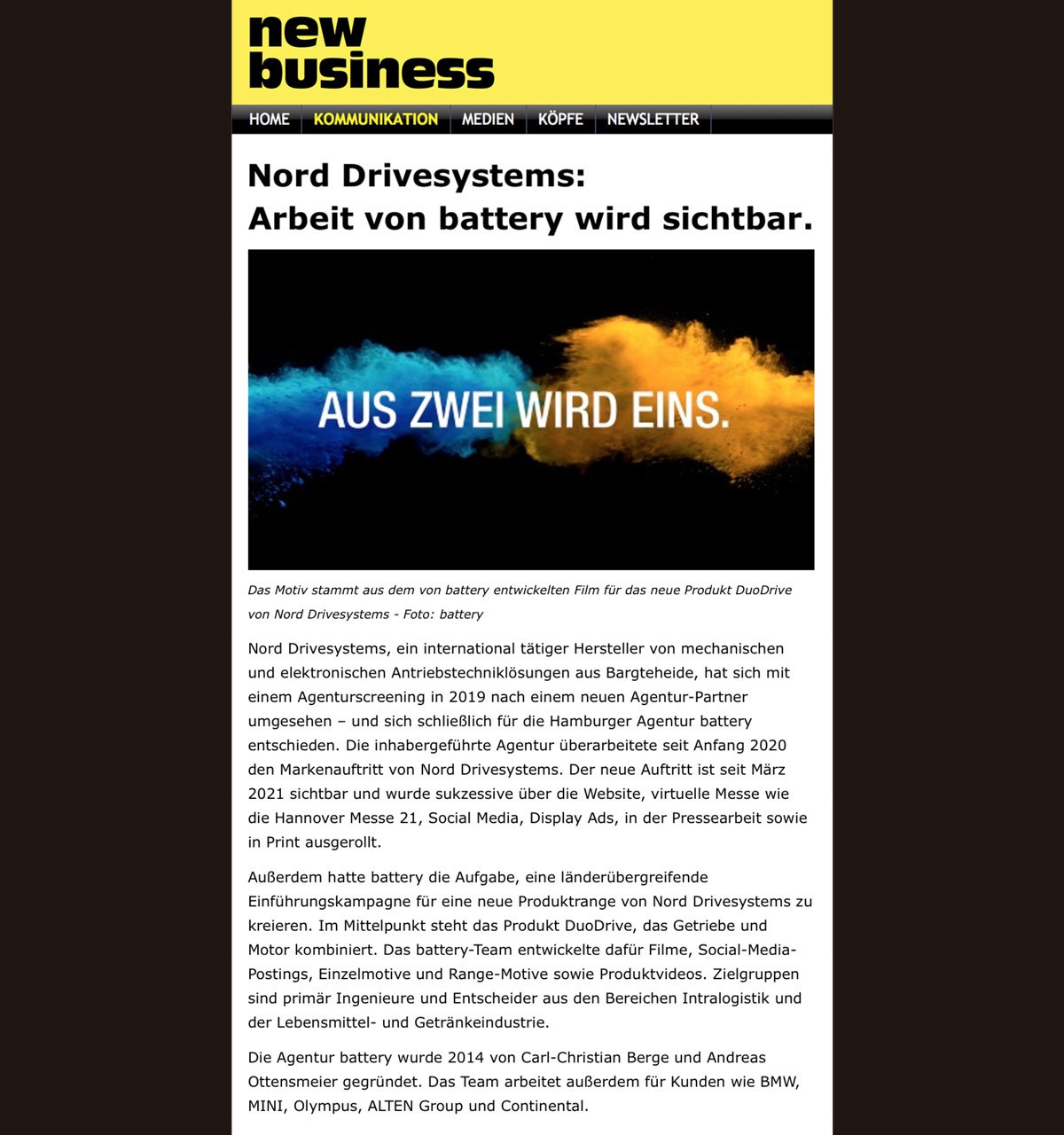 Battery NORD newbusiness