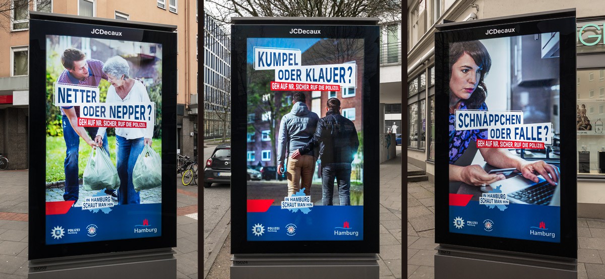 Battery Polizei Kampagne OOH