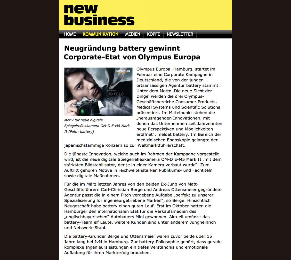 Battery-presse nb olympus-corporate-etat